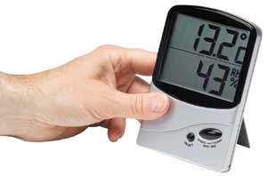 Home Humidity Meter for monitoring Relative Humidity and Temperature in the roof.